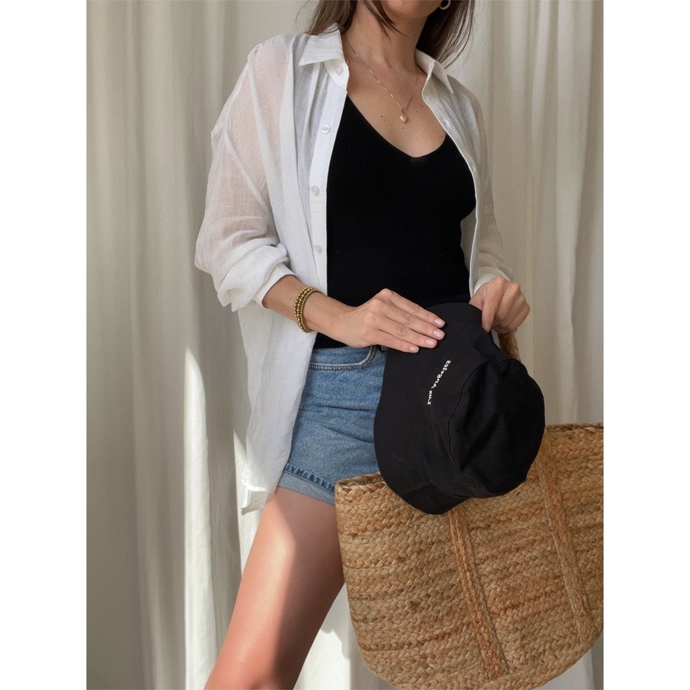 GLAY OVERSIZED SHIRT — In White - Picture 11 of 11